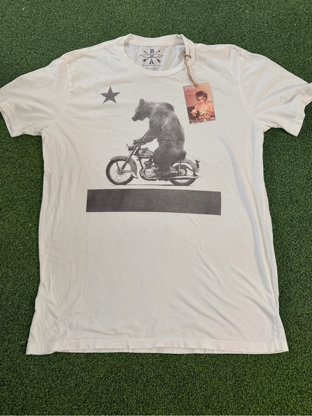 NWT Bow & Arrow 78 California Bear Motorcycle Graphic Tee L